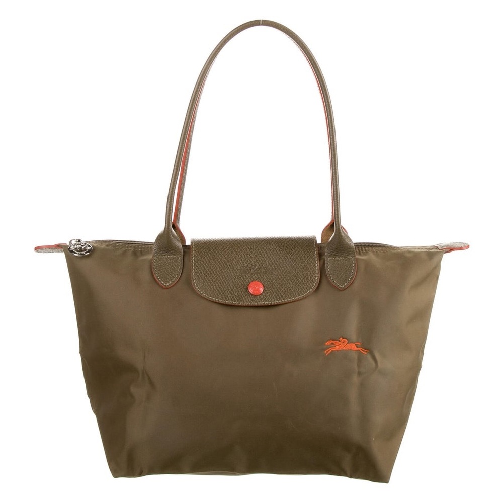 Longchamp Le Pliage Tote Bag, Medium Green Nylon, with insert